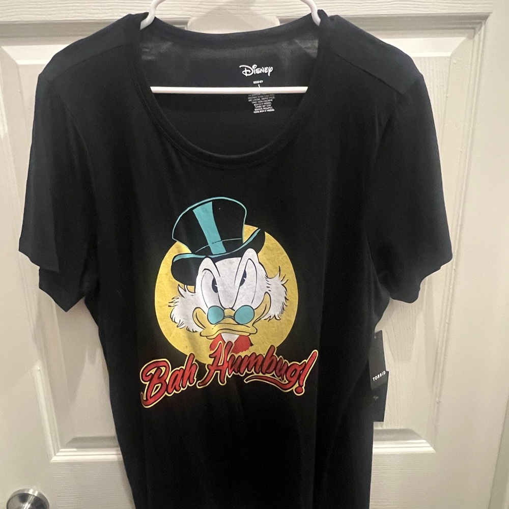 Torrid Disney Scrooge McDuck Crew Neck Split Hem Top 1X (14-16) - Picture 6 of 10